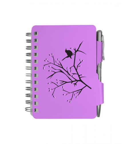Purple Nature Bird Password Note Pad Book with Pen