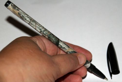camoflauge ballpoint pen, med pt, black ink,nickel-silver tip for smooth writing