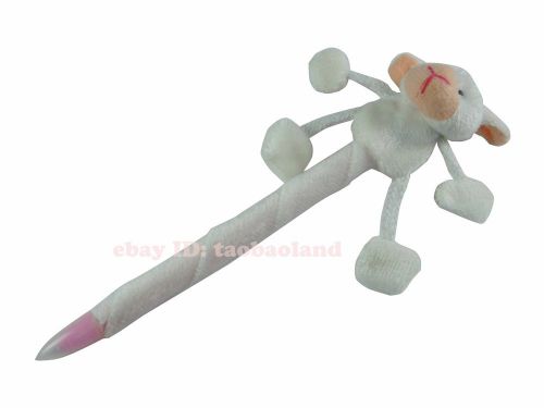 Hand made White Plush animal Sheep doll ballpoint Pen Party Favour Gift