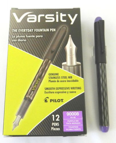 Pilot Varsity Disposable Fountain Pen PURPLE - 12 Per Box #90008