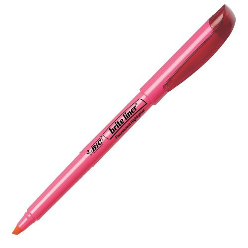 BIC Brite Liner Highlighter Chisel Tip Fluorescent Pink Ink