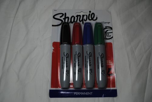 Sharpie Broad Large Chisel Tip Color Permanent Marker (4 count color pack)