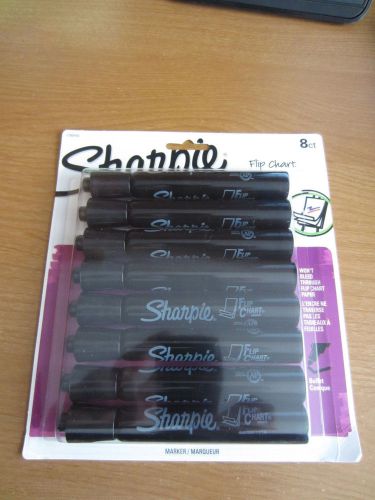 New 8 pack sharpie flip chart marker bullet tip black san1760445 free shipping for sale