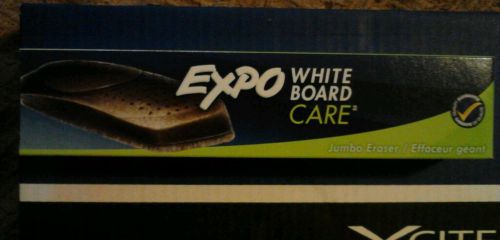 Expo Jumbo Dry Erase Board Whiteboard Eraser, Felt, 9.5&#034;w x 2&#034;d x 1-1/2h, Black