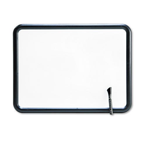 Quartet Contour Dry-Erase Board, Melamine, 24 x 18, White, Gray Frame