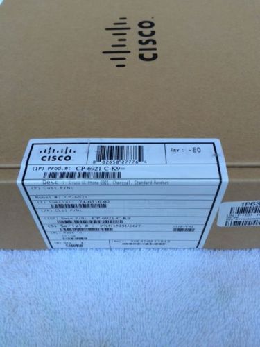Brand New Cisco IP 2 Line Phone CP-6921-C-K9=Charcoal