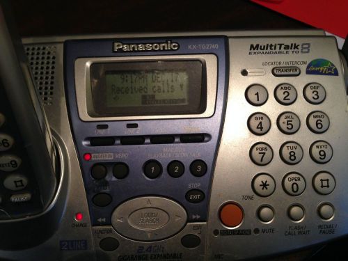 Panasonic KX-TG2740 Two Line Wireless Answering System + 4 Handsets - 2.4 ghz