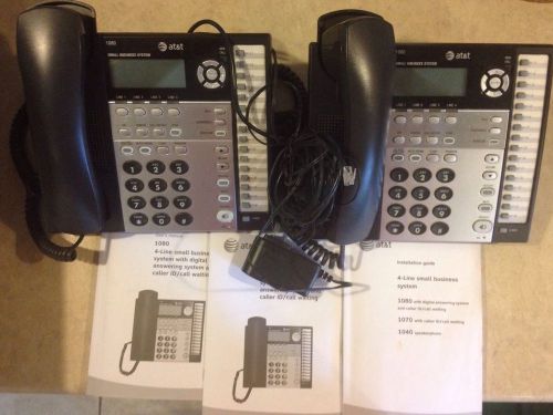 2 AT&amp;T Phone System - ATT1080 4-Line Phone w/ Caller ID, Call Waiting, Intercom