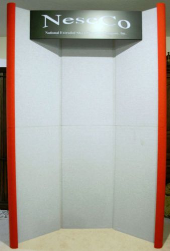 Nimlok trade show booth display 8 x 6 panel wall with wheeled hard case &amp; lights for sale