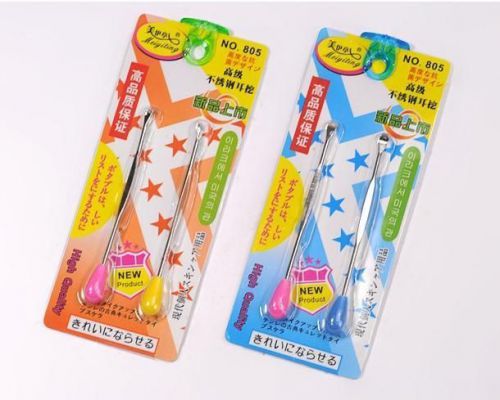 New 2pcs Personal Advanced Stainless Steel EAR SPOON colorful random delivery