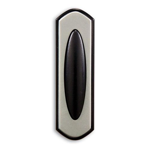 Heath zenith sl-6203-bk wireless battery operated push button, black and satin for sale