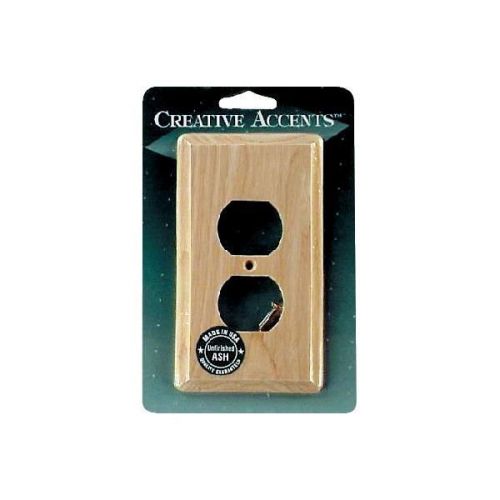 Contemporary Ash Unfinished Outlet Wall Plate-ASH OUTLET WALL PLATE