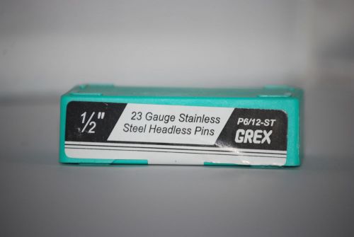 1/2&#034; grex stainless steel  23 ga.micro pins 5000/box for sale