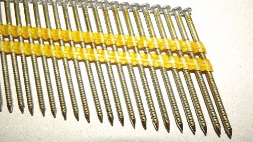 3&#034; x .120 21° stainless steel ring shank plastic strip framing nailer nails for sale