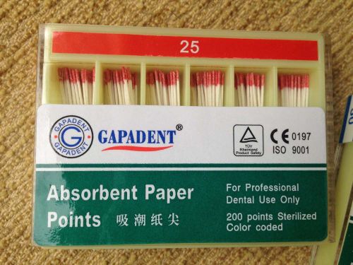 800pcs/4boxs Root canal Absorbent Paper Points for professional dental 25# great