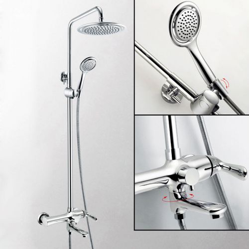 Modern chrome brass shower set rain shower head &amp; handshower set free shipping for sale