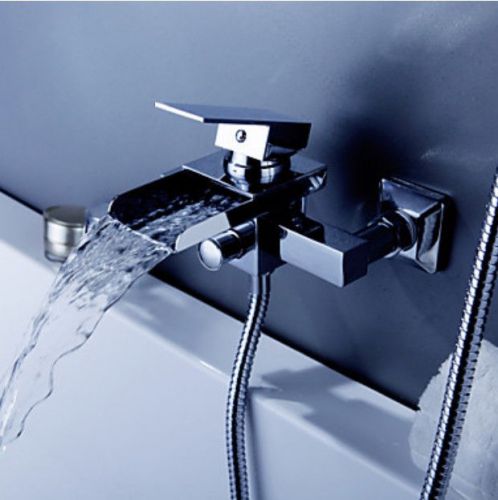 Newly Chrome Finished Wall Mount Waterfall Bathtub Mixer Tap bathroom Tub Faucet