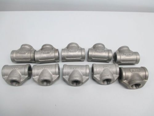 LOT 10 NEW T-316 3/4-150 ASSORTED T TEE PIPE FITTING 3/4IN D240802