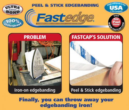 New FastCap Fast Edge Peel and Stick Edgebanding 15/16 x 25&#039;  RED OAK