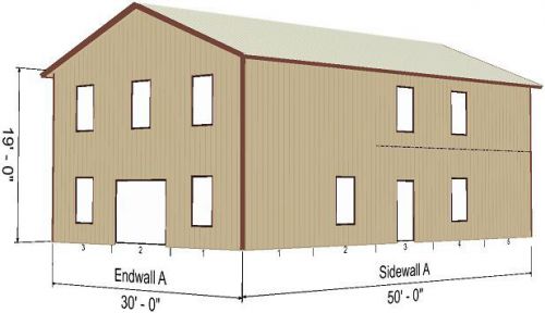 Steel Metal 2-Floor Home Kit 2400 sq ft barn shed prefab storage