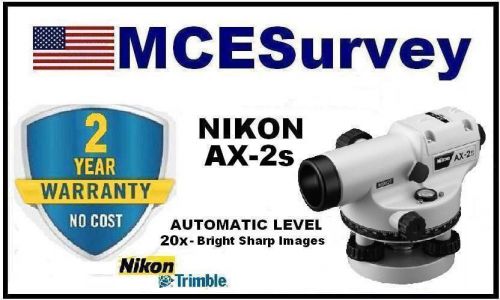 NEW NIKON AX-2s Automatic Level - 20x - Degrees