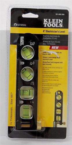 Klein tools 6&#034; electrician&#039;s level #931-6re-sen magnetic 3 point design new usa for sale