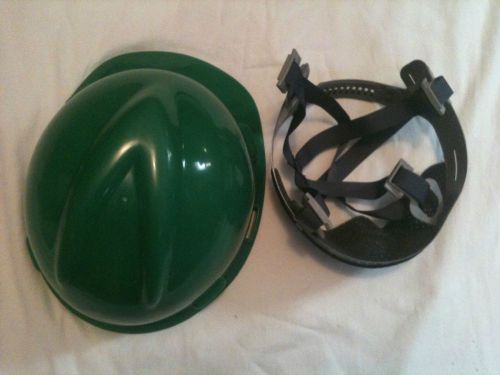 Msa v-guard cap style safety hard hats with pin lock suspensions - green for sale
