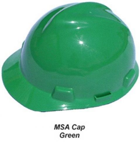 New msa v-gard cap hardhat with swing suspension green for sale
