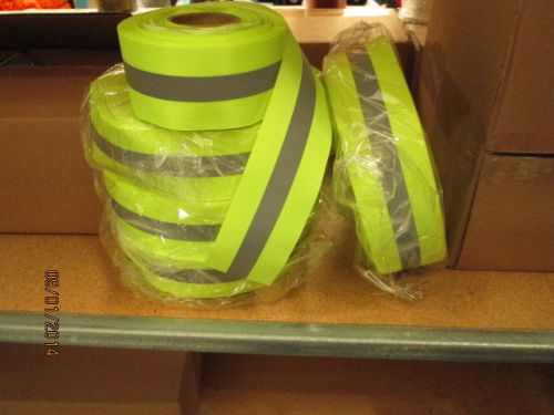 LOT-OF-5-YDS Reflective-Tape-2 in. Yellow Lime/Gray-trim-vest  $1.70 per Yard