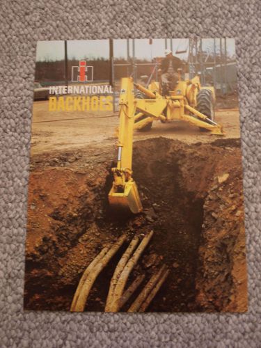 IH International 2404 3414 2504 2606 T-340 Tractor Backhoe Brochure MINT 8 pgs.