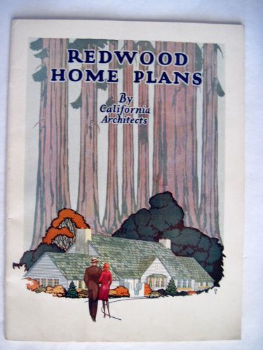 Charming 1927 Brochure on &#034;Redwood Home Plans&#034; By California Architects