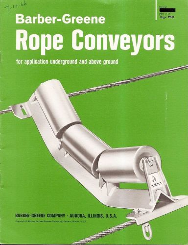 Equipment Brochure - Barber-Greene - Rope Conveyor - c1964 (E1680)