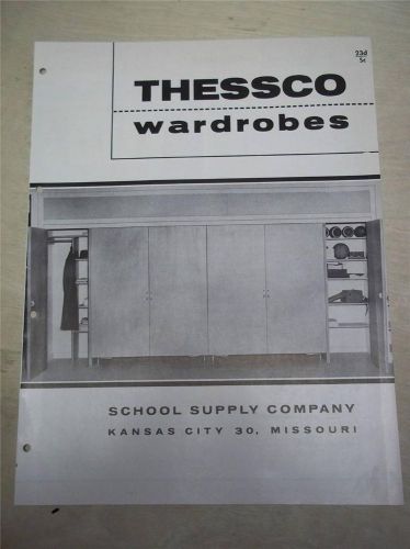 Vtg Thessco School Supply Co Brochure~School/Classroom Wardrobes~Catalog~1956