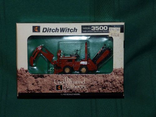 Ditch Witch 1/43 scale 3500 trencher w/ front and rear attachments