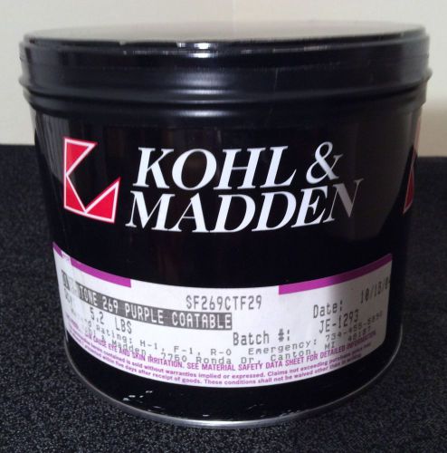 Kohl &amp; Madden Quality Printing Ink, Offset, Coatabel Purple, Pantone 269, 2004