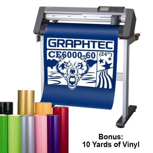 Graphtec ce6000-60 vinyl plotter cutter with stand - bonus vinyl included for sale