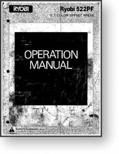 Ryobi 522 Operator&#039;s and Parts Manual
