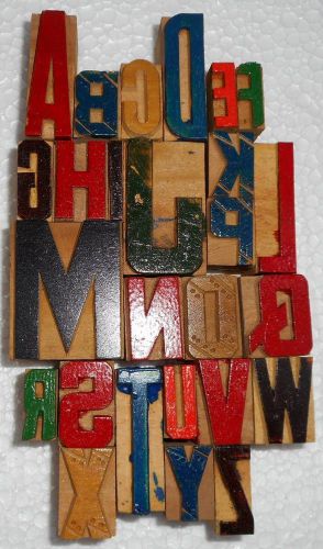 &#039;A To Z&#039; Letterpress Wood Type Used Hand Crafted Made In India B1029
