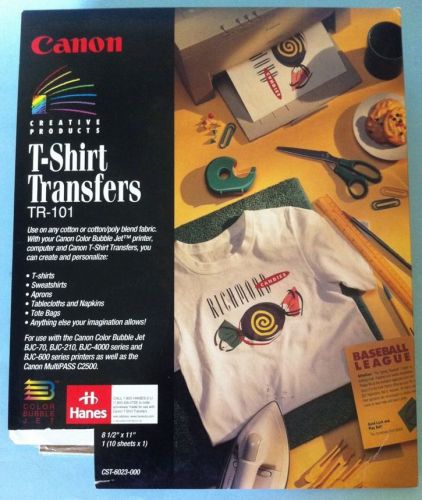 Cannon Tshirt Transfers TR101 Print Your Own