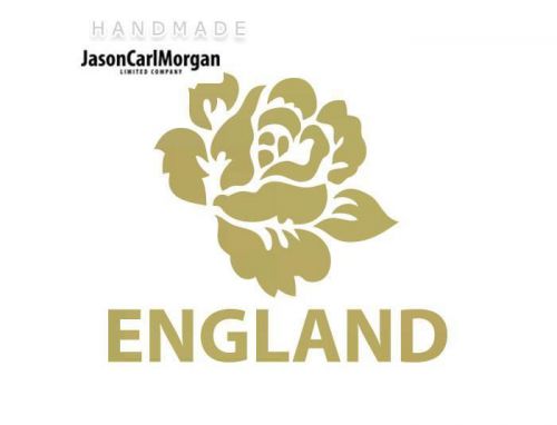 JCM® Iron On Applique Decal, England Rugby Rose Gold