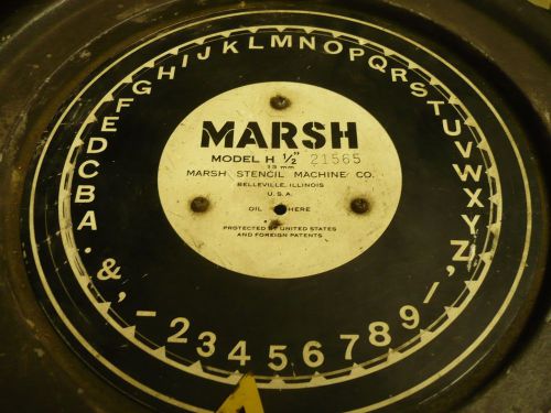 Marsh mod. h stencil machine 1/2&#039;&#039;. for sale