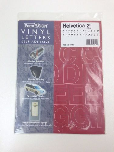 PermaSign VINYL LETTERS Self Adhesive Helvetica 2&#034; Caps Red NEW Mail Box Vehicle