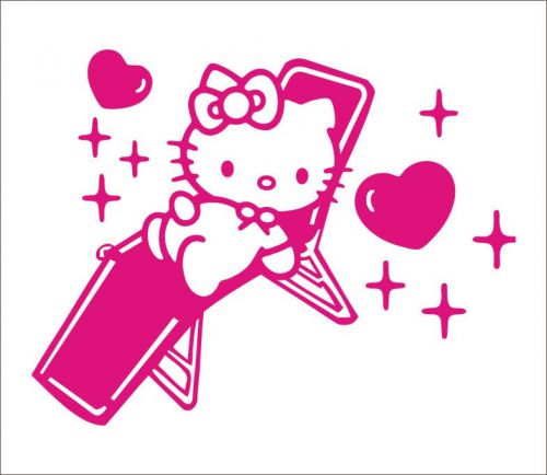 2X Hello Kitty bedroom wall Car Vinyl Sticker Decal Decor Removable Product-1319