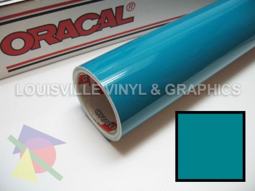 1 roll 24&#034; x 5 yds turquoise blue oracal 651 sign &amp; graphics cutting vinyl for sale
