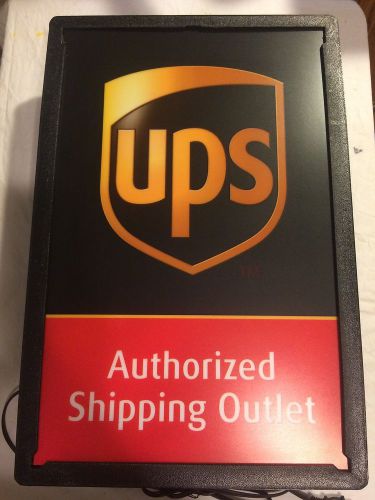 UPS sign AUTHORIZED SHIPPING OUTLET lighted NEW electric NIB