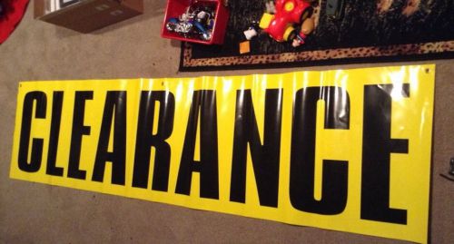 CLEARANCE Banner Yellow &amp; Black 95&#034; by 24&#034;used(damaged)