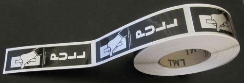 A roll of 500 &#034;pull&#034; door self-adhesive labels 6.35&#034; x. 1.75&#034;, *new* signs for sale