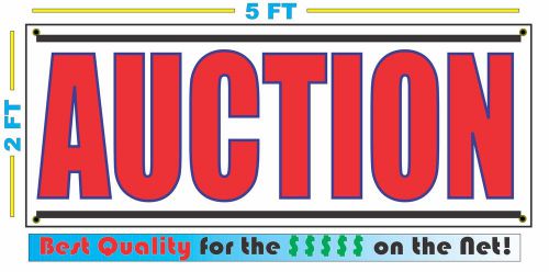 AUCTION Banner Sign NEW Larger Size Best Price for The $$$