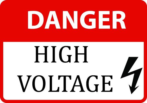 Danger High Voltage Sign Warning Important Property Vinyl 7 x 10 Signs Plaque