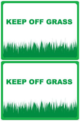 2x Keep Off Grass Signs No Lawn Business Restricted Area Workers Walk Step Sign